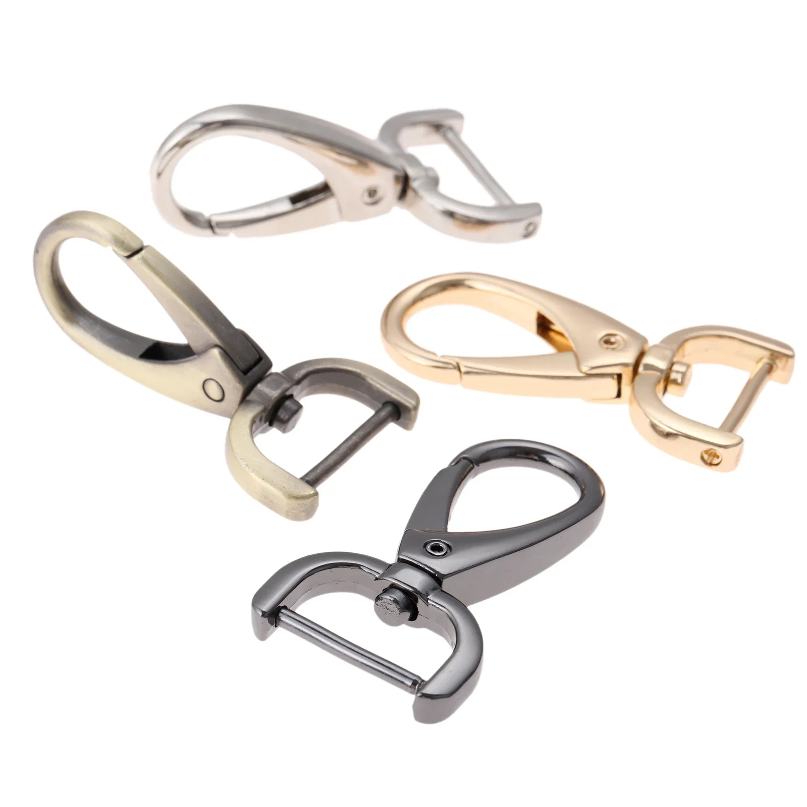 Zinc Alloy Handbag Bag Chain Buckle Clasps Movable Screw Hooks Lobster Swivel Trigger Clips Snap Hook Lanyard Hook Carabiner DIY