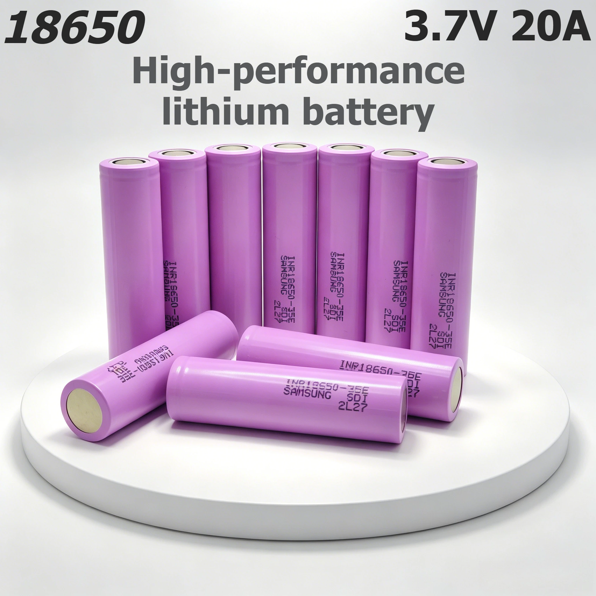 20A INR18650-35E 18650 Rechargeable Battery 3.7V 3500mAh Grade A Lithium Cell Cylindrical Power Battery Reliable Output