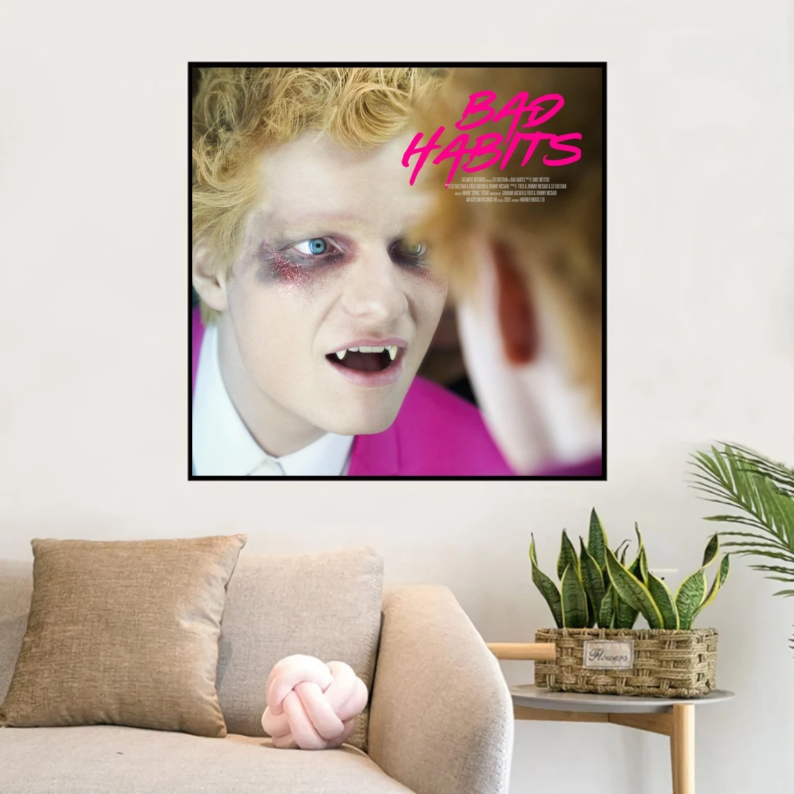 Ed Sheeran Bad Habits Music Album Poster Canvas Art Print Home Decor Wall Painting ( No Frame )