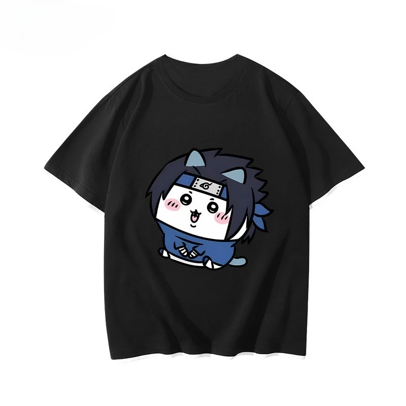 Chiikawa Niedliches Cartoon-Grafik-T-Shirt, Sommer Unisex Lässiges, lockeres Kurzarm-Oberteil im Anime-Stil für den Alltag – Detail 13