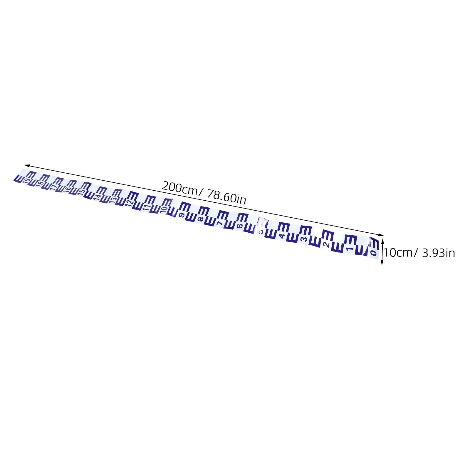 Self Adhesive Pool Water Level Ruler Reflective Water Gauge Sticker 2 Meter Level Measurement Tool Adhesive Fish Ruler
