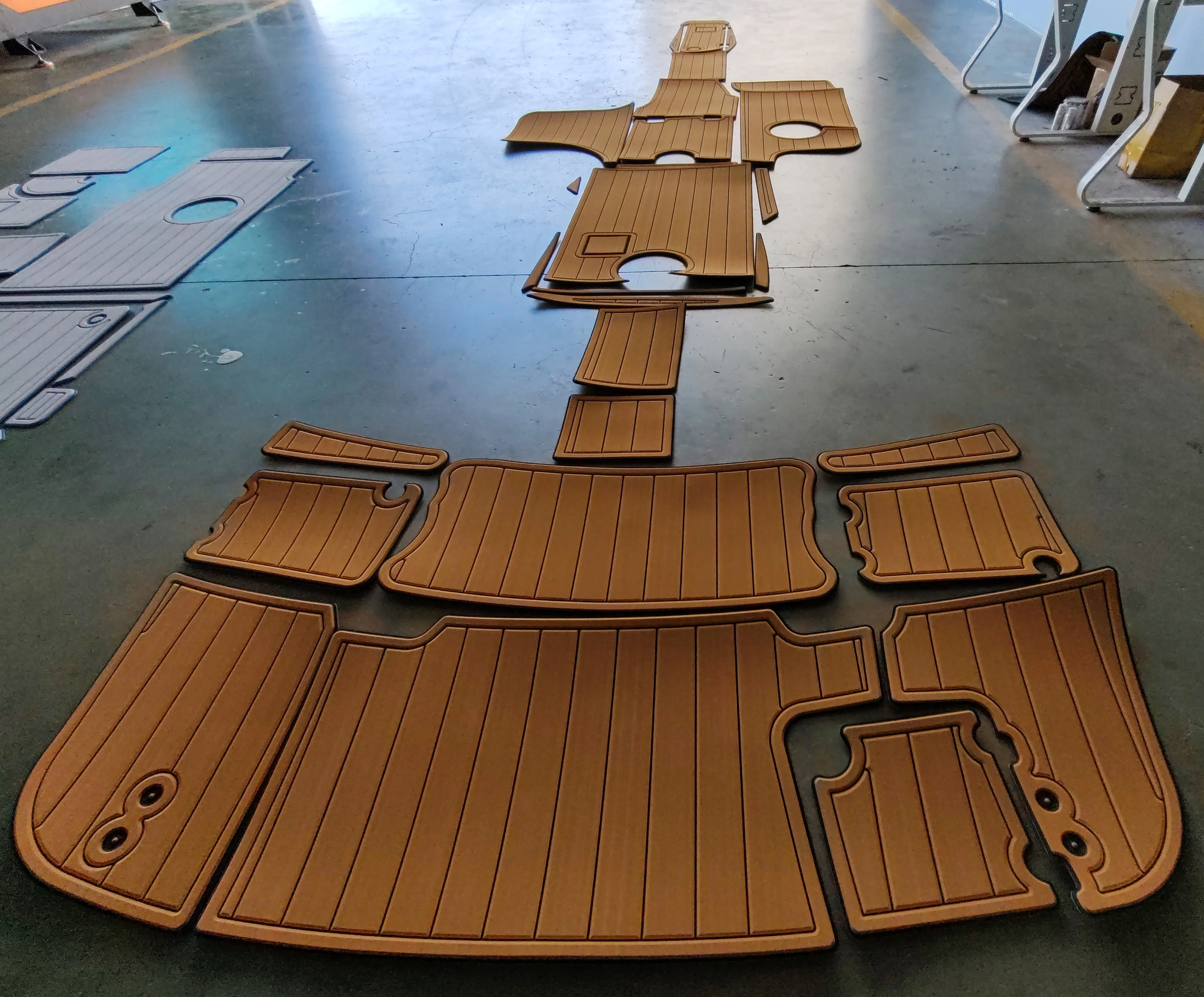 Non-Slip EVA Faux Marine Mat Self-Adhesive 6mm Yacht Cockpit Pad for 2001-2006 Chaparral 260 SSI Specs Boat Decking Easy Install