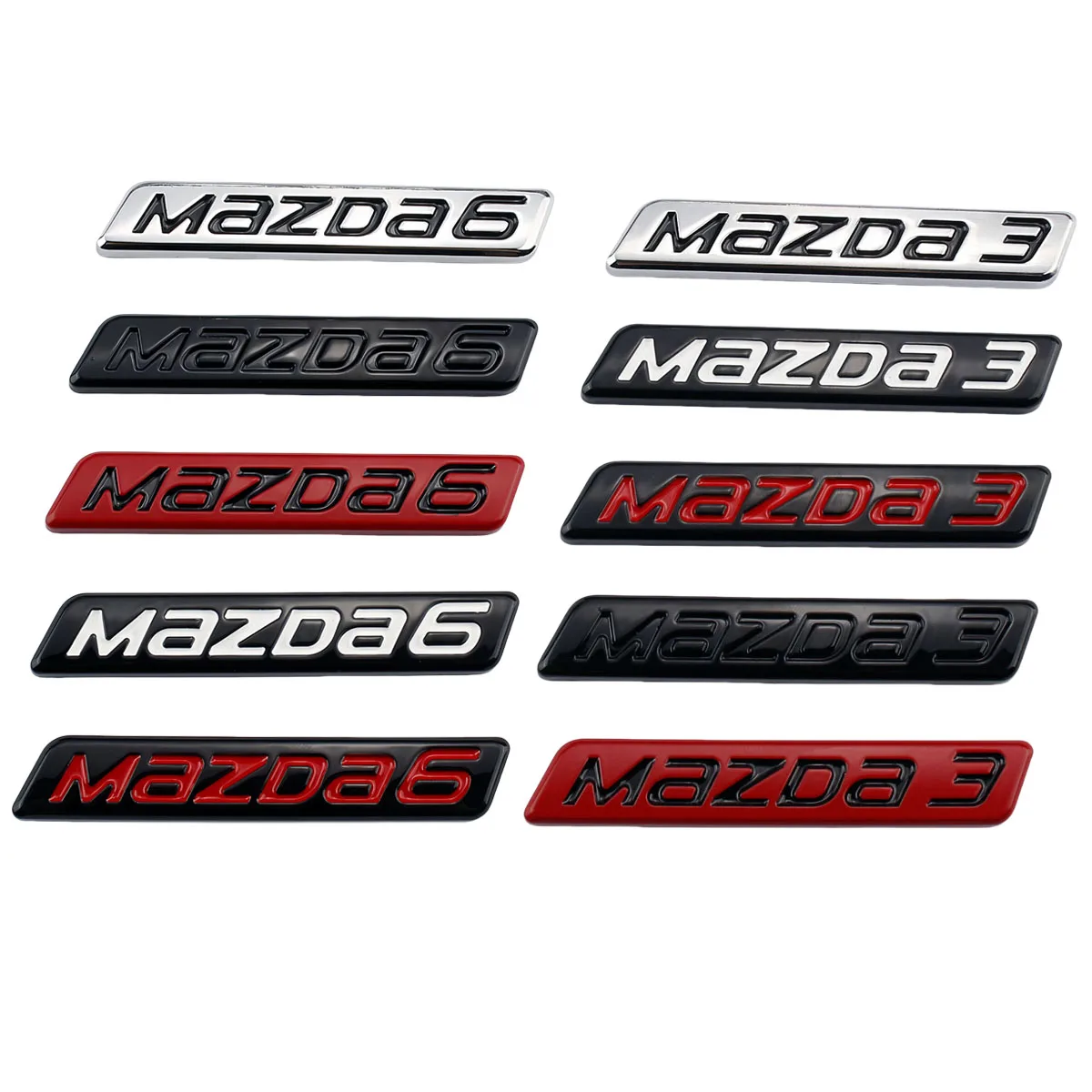 

8,5x1,5 см 3D металлический корпус автомобиля, боковая эмблема на крыле для Mazda 3 6 Axela Mazda3 Mazda6, значок на задний багажник, наклейка, стильное украшение