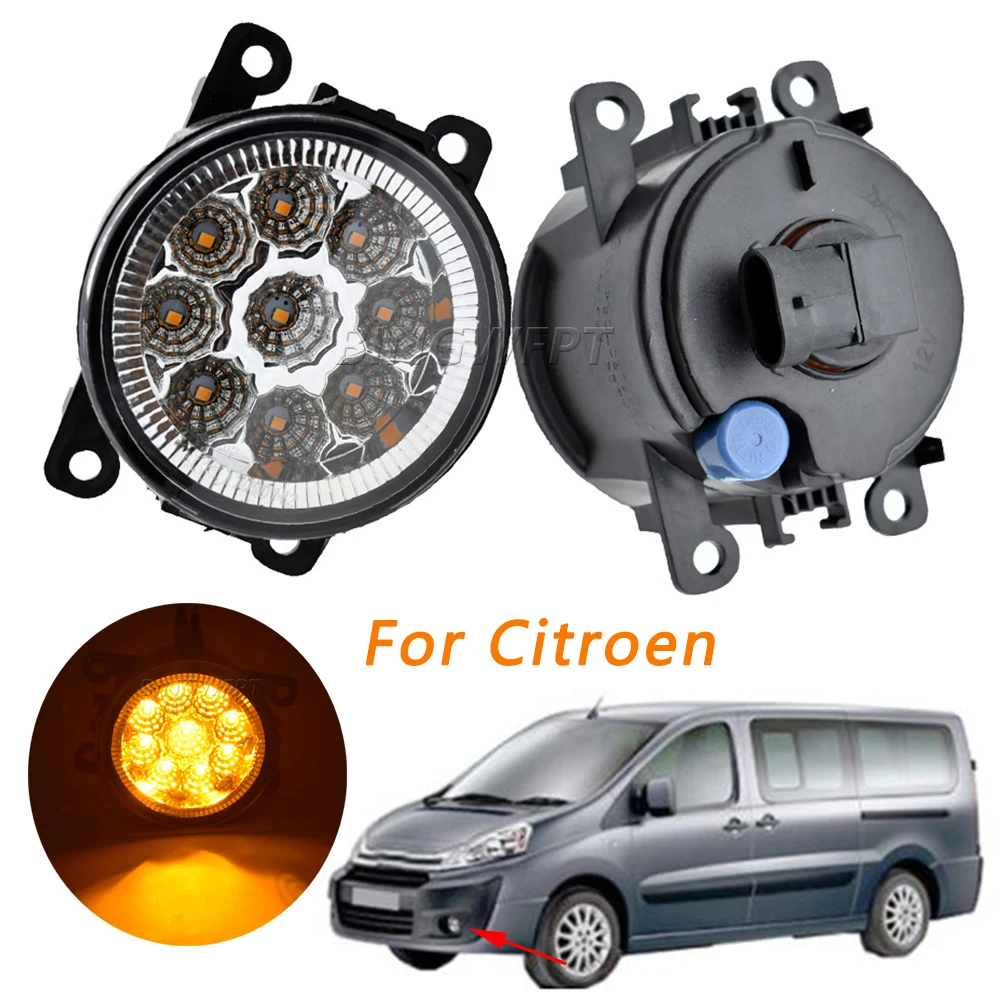 Fog Light Assembly 12V Car Front Fog Lamp For Citroen Jumpy Box 2010 2011 2012 2013 2014 2015 Car Light Accessories