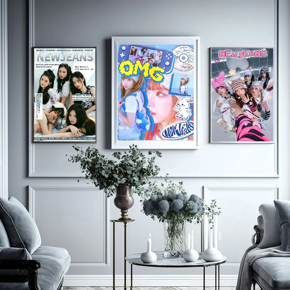 1PC Kpop N-Newjeans Classic Vintage Posters HD Quality Wall Art Retro Posters For Home Room Wall Decor