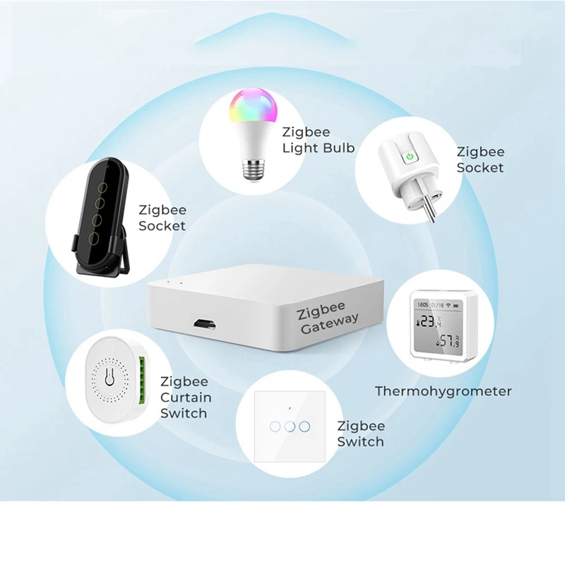 Gateway sem fio Zigbee Bluetooth Mesh Hub, ponte App Control, casa para Smart Home, Linkage