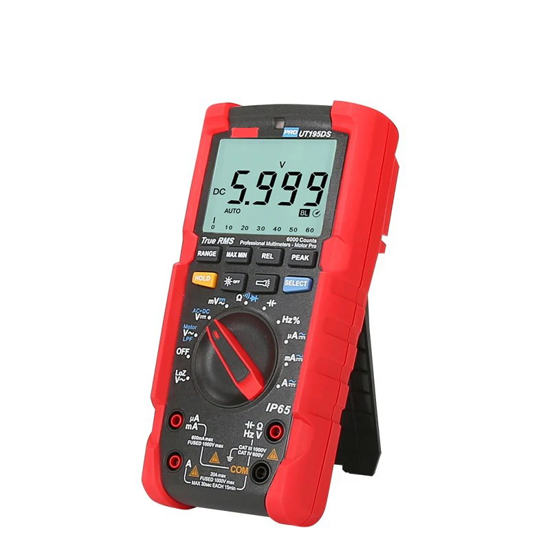 True RMS Digital Multimeter 1000V IP65 Handheld Tester with Motor Phase Test, LoZ Anti-ghost Voltage for Electric Maintenance