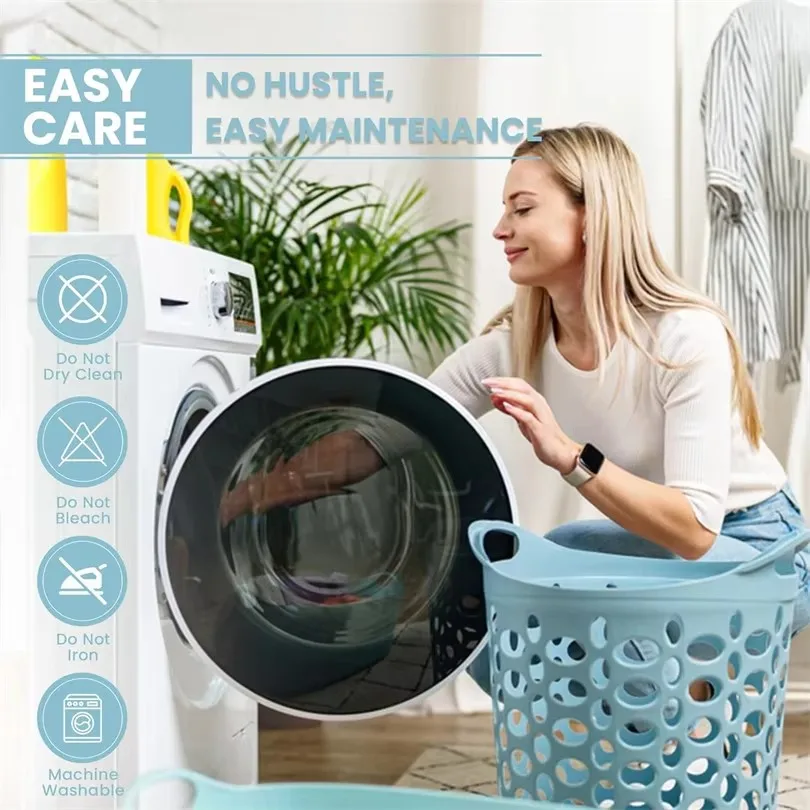 WQSPRING 100% مقاوم للماء غطاء مراتب وسادة آلة قابل للغسل لينة واقي مرتبة جميع المواسم المجهزة غطاء سرير الملكة الحجم