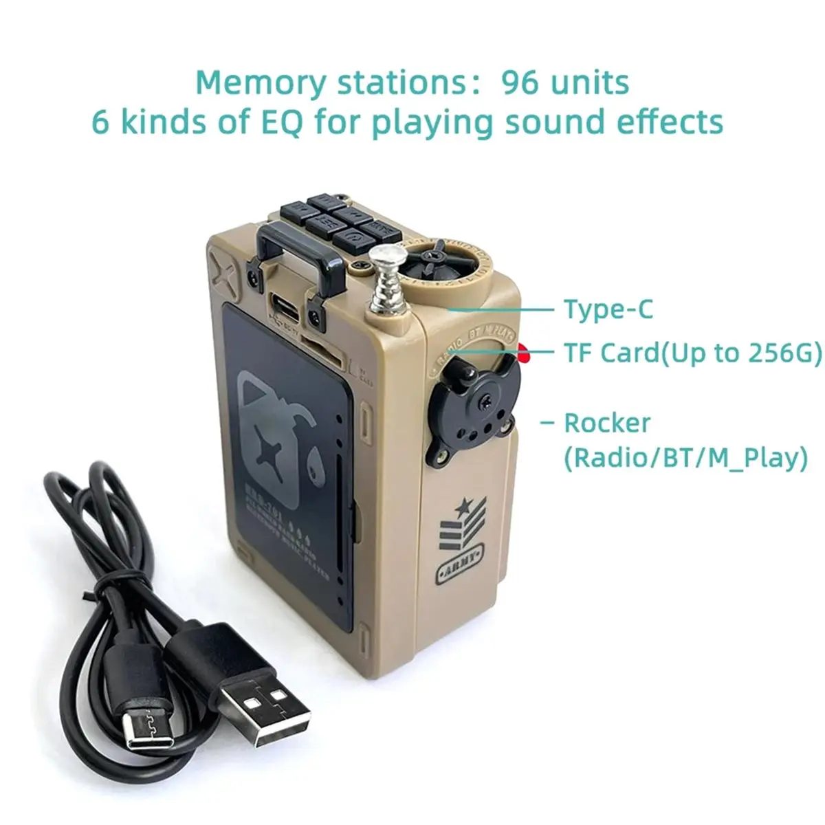 Y1310A*☀▃ Radio Mini Pocket FM AM MW SW Full Band Receiver LCD Screen Music Player Support Bluetooth MP3 TF-Card Loudspeaker - view 5
