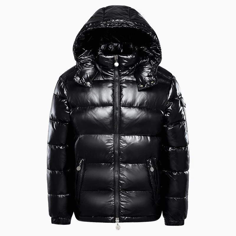 Winter Mens Shiny Down Parkas Coats Man Mountain Ski Cotton Thermal Coats Men Thick Windbreaker Hooded Jacket Clothing