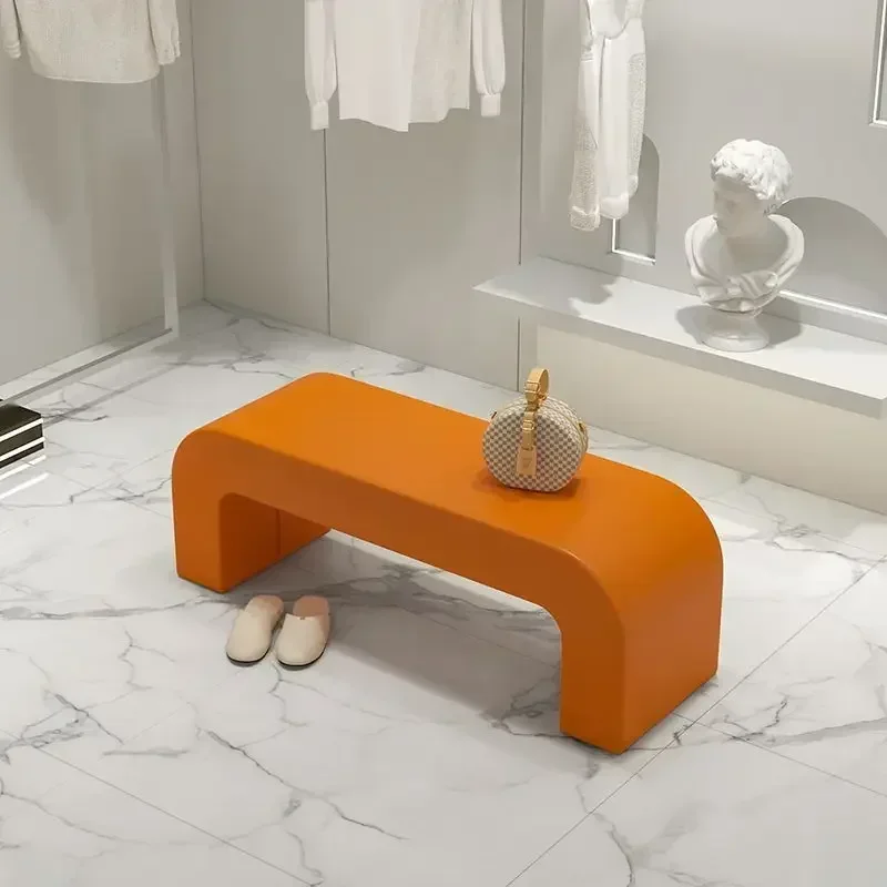 Bench, Bedside Stool, Bedroom, Leather, Shoe Changing  Household, Clothing Store, Cloakroom, Rest, Long Sofa image 3