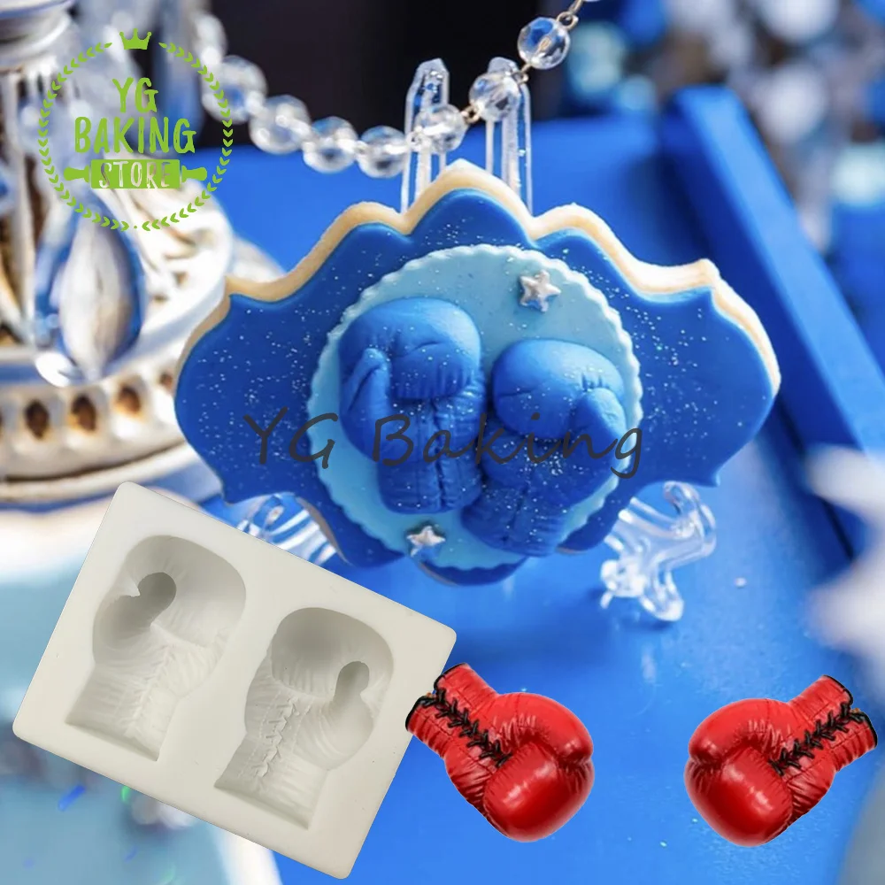 Dorica Boxing Gloves Silicone Mold Fondant Chocolate Mould Cake Decorating Tools Kitchen Chocolate Pastry Accessories Bakeware