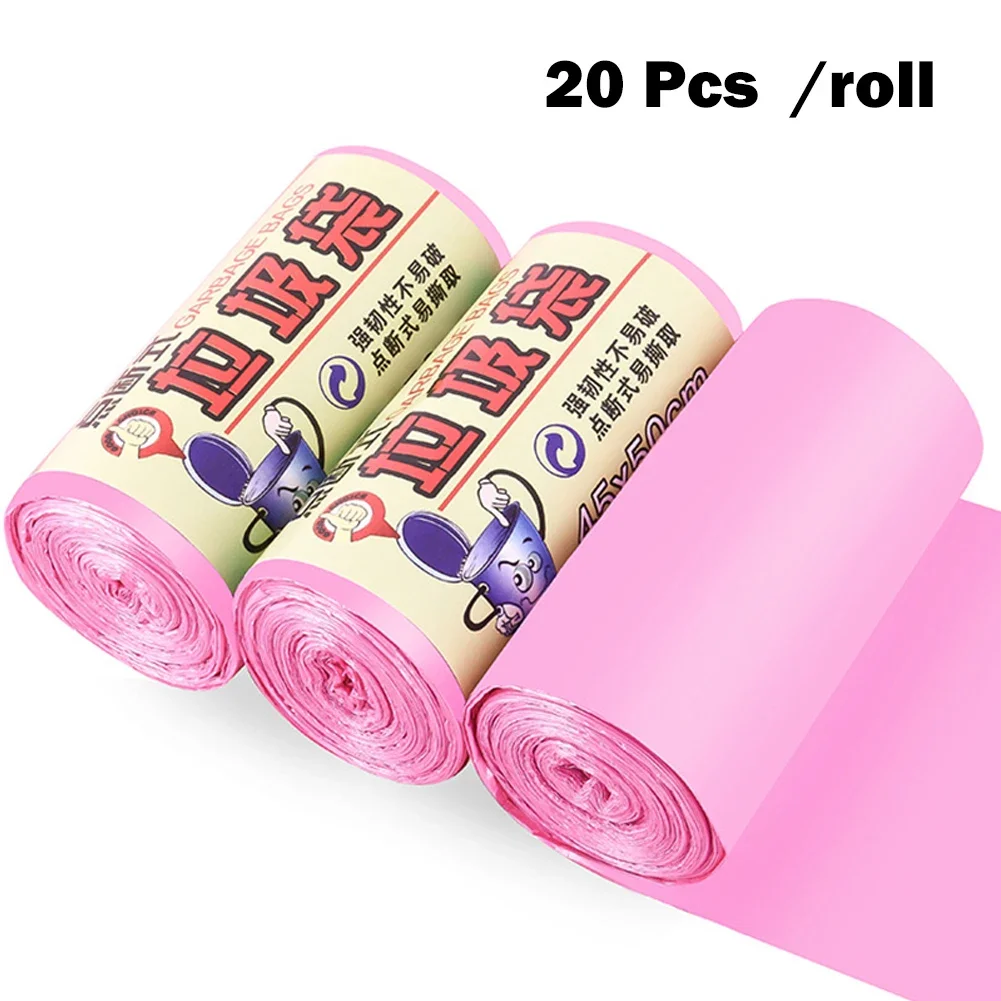 1 Roll /20pc Household Disposable Trash Pouch Plastic Small Garbage Bag Kitchen Storage Trash Bags Household Cleaning Supplies