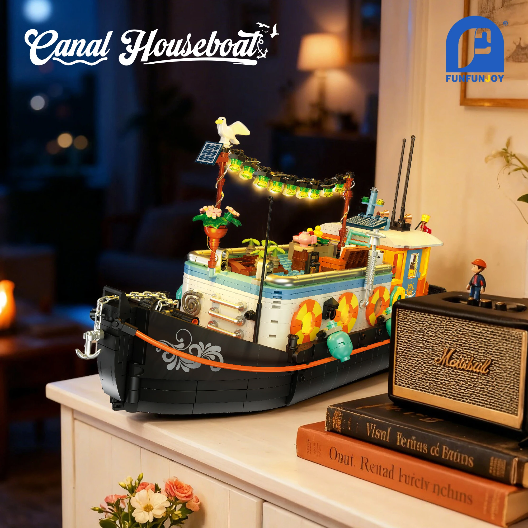 1306pcs Canal Boat House Pirate Ship Building Block Toy, Ideal Gift for Kids, Educational Construction Set, Fun Playtime Accesso