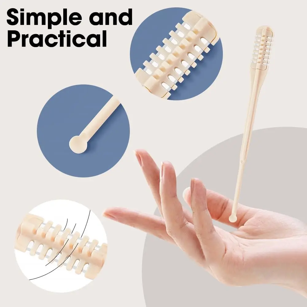 2PCS Nose Hair Scissors Manual Nose Hair Trimmer Trimmer Female Male Nose Hair Ear Cleaner Personal Care Beauty Tool