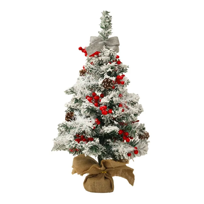 New 60cm Mini Desktop Ornament for Plush Christmas Tree, Cross-border Household PVC Snow Falling Christmas Decoration