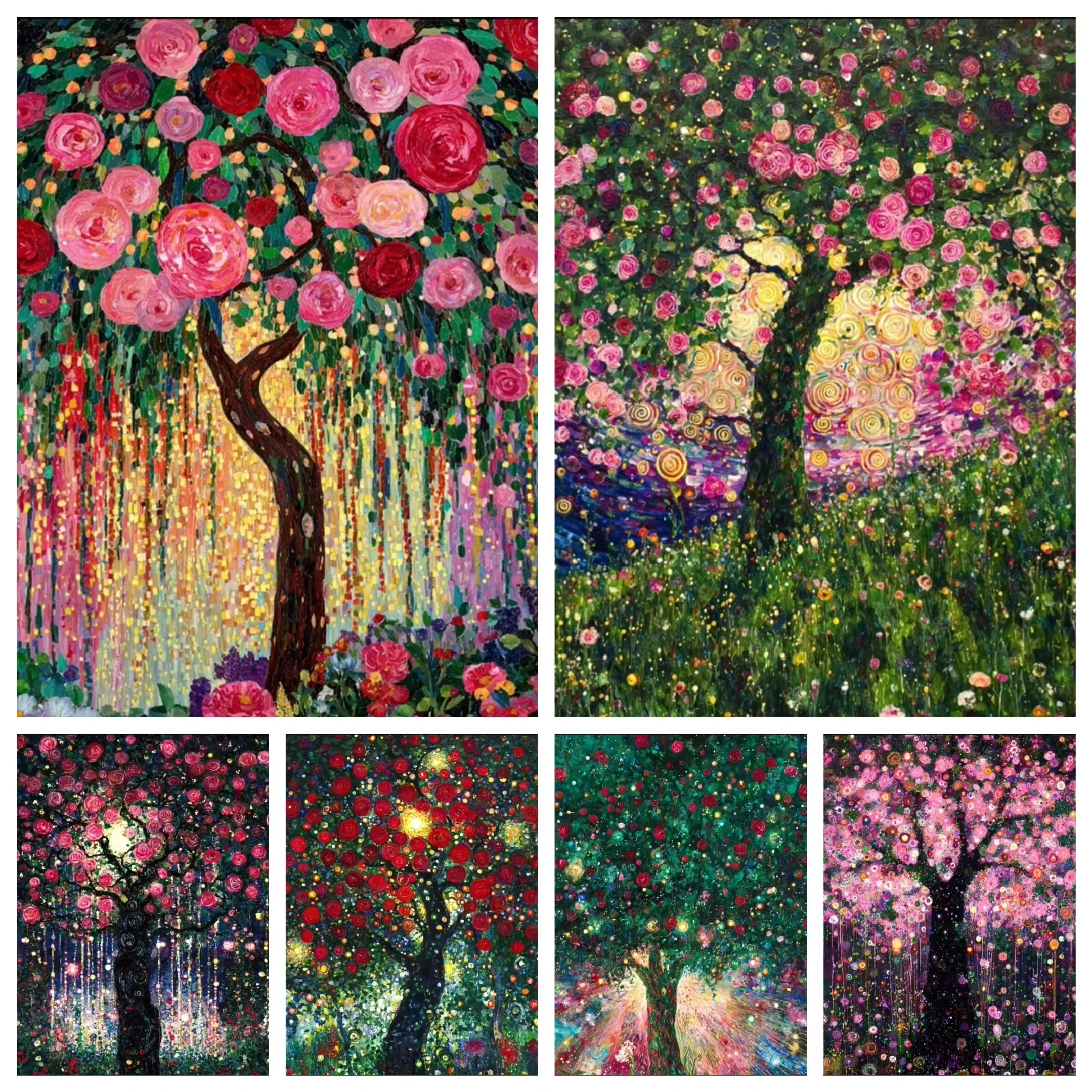 DIY Rainbow Hued Tree of Life Jigsaw Puzzles 500/1000/1200/2000PCS Handmade Art Exquisite Home Decor Gift No Frame