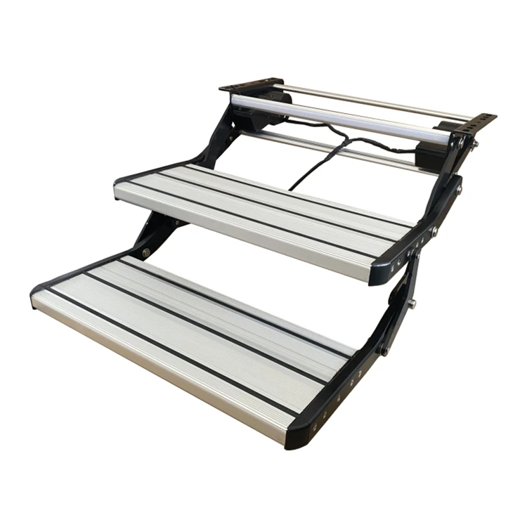 2025 Electric Folding Double-Layer Aluminum Alloy RV Caravan Ladder For Motorhome Camper