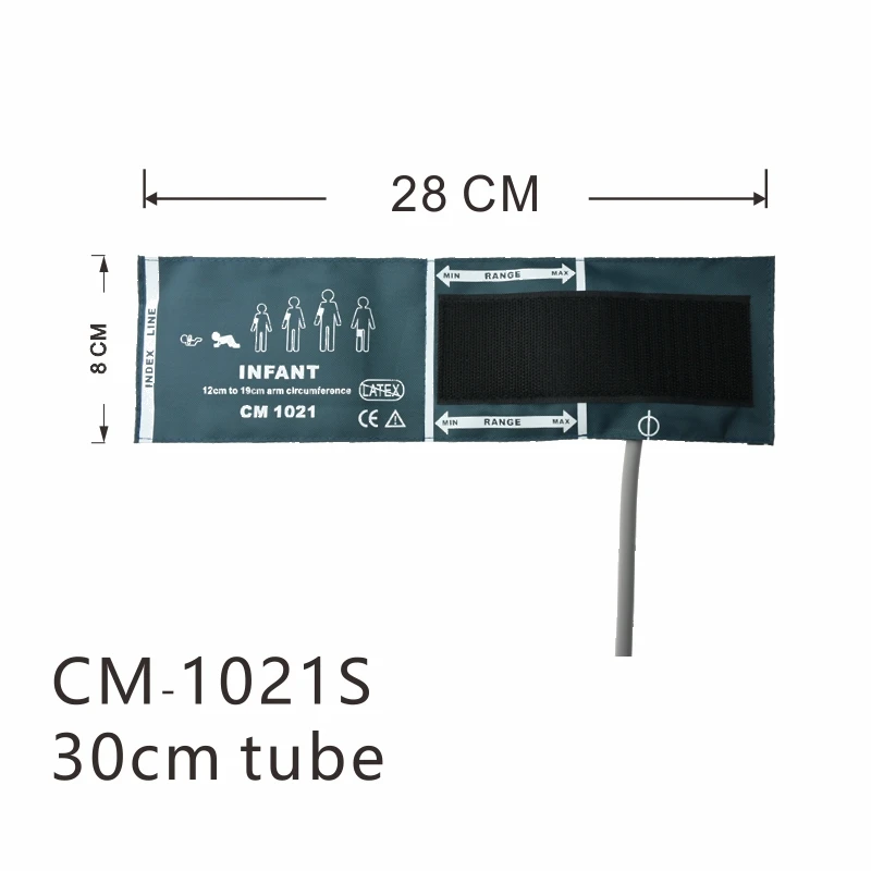 High-Quality Replaceable Blood Pressure Cuff, Arm Circumference 12-19 cm, Hospital Monitor Equipment Accessories(CM-1021S-01)