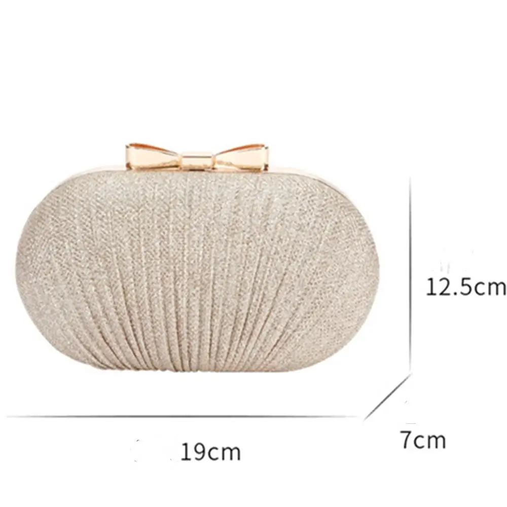 Elegant Rhinestones Clutch Egg Shape Evening Bag Wedding Bridal Beaded Women Evening Bag Chain Shoulder Handbags Luxury