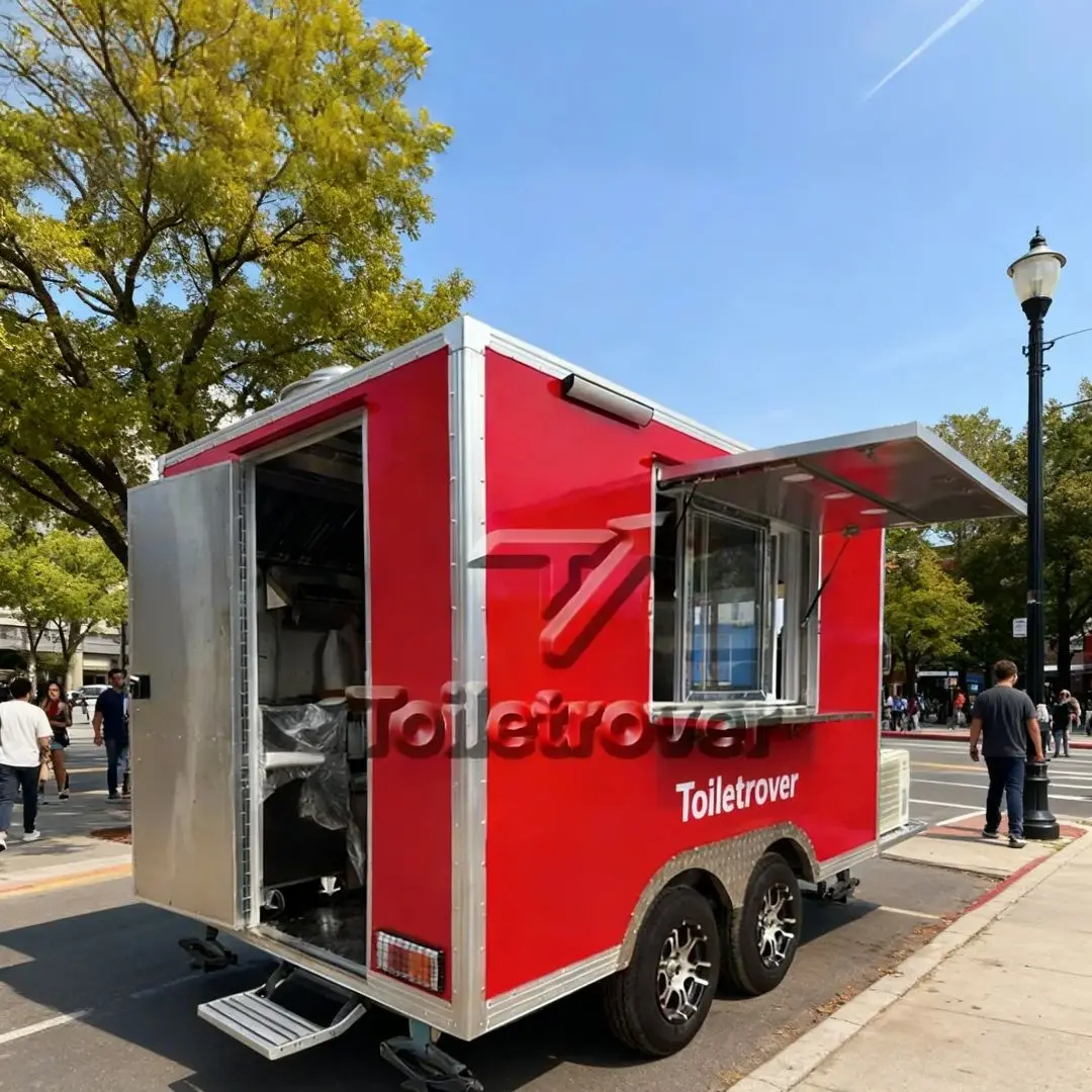 

Custom Ice Cream Truck Mobile Kitchen Beverage Food Trailer Full Equipment Pizza Trailers Crepe