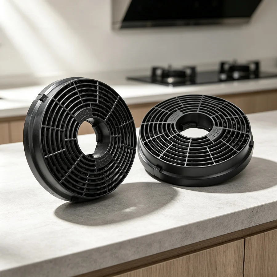 2PCS Kitchen Cooker Hood Charcoal Filter 105x20MM Activated Carbon Filter Wide Compatibility Odor Removal Air Purifier Replace