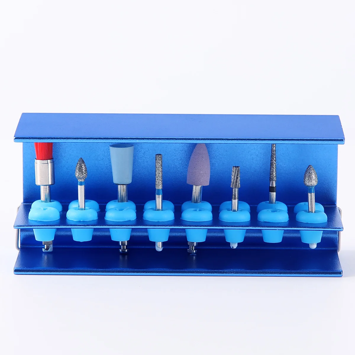 Dental Burs Holder For FG RA Bur Aluminum Dental Bur Block With Cover Autoclavable 16Holes/10Holes