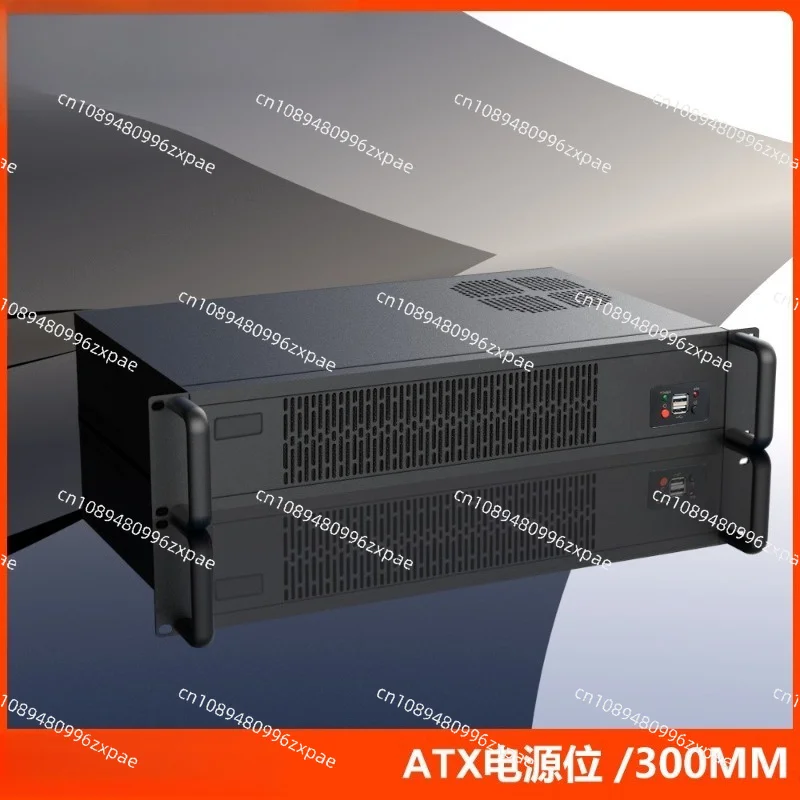 19 Inch 2U Chassis 300MM Depth Industrial Server Mini PC Case Matte Black