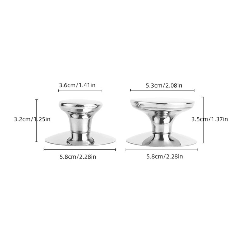 مقبض غطاء وعاء وعاء من الفولاذ المقاوم للصدأ ، مقبض فرن ، مجموعة ملحقات بديلة ، أجهزة تجهيزات المطابخ للمطبخ ، 1 * *