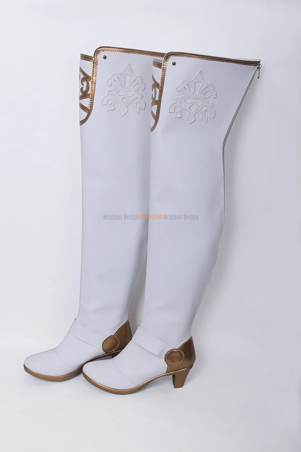 Nier commander sapato de cosplay para fantasia, nier automata detecha no.2 tipo a b commander, sapatos brancos de salto alto feito sob encomenda