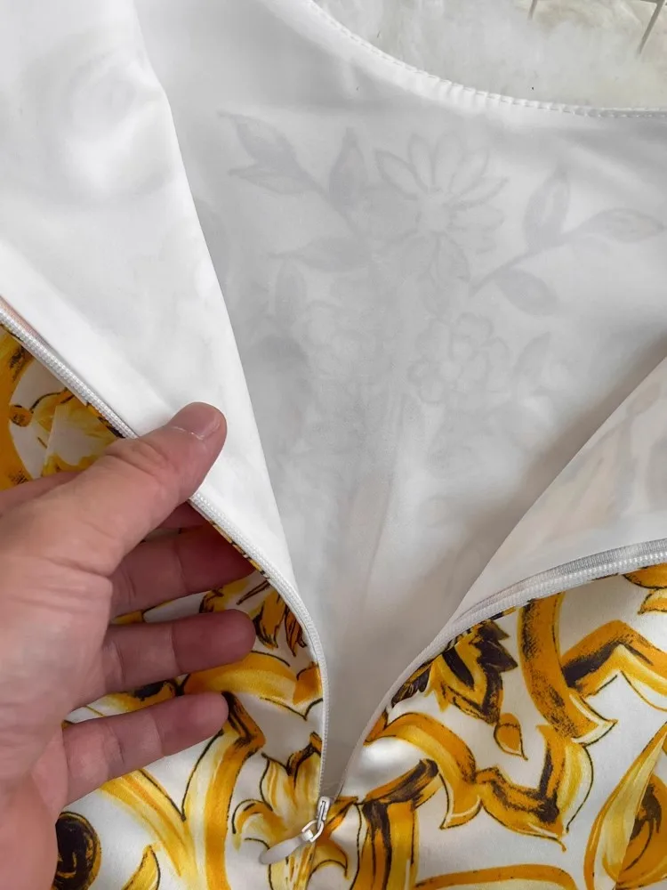 فستان نسائي كلاسيكي من البورسلين الأزرق والأبيض ، بدون أكمام رقبة دائرية ، صدرية بطبعة زهور ، فستان حفلات طويل متوسط الطول ، الصيف