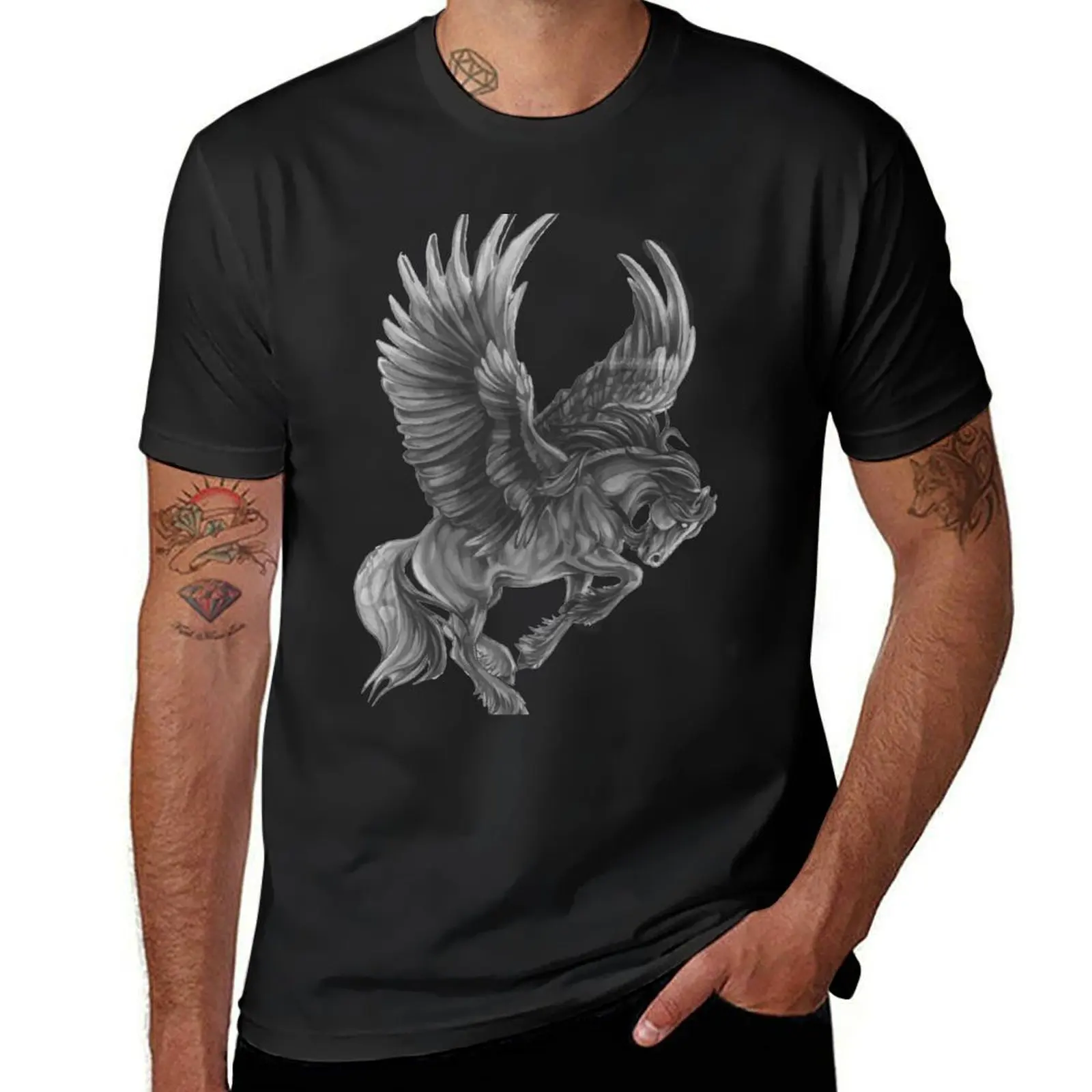 

Pegasus T-Shirt sports fans oversizeds mens white t shirts