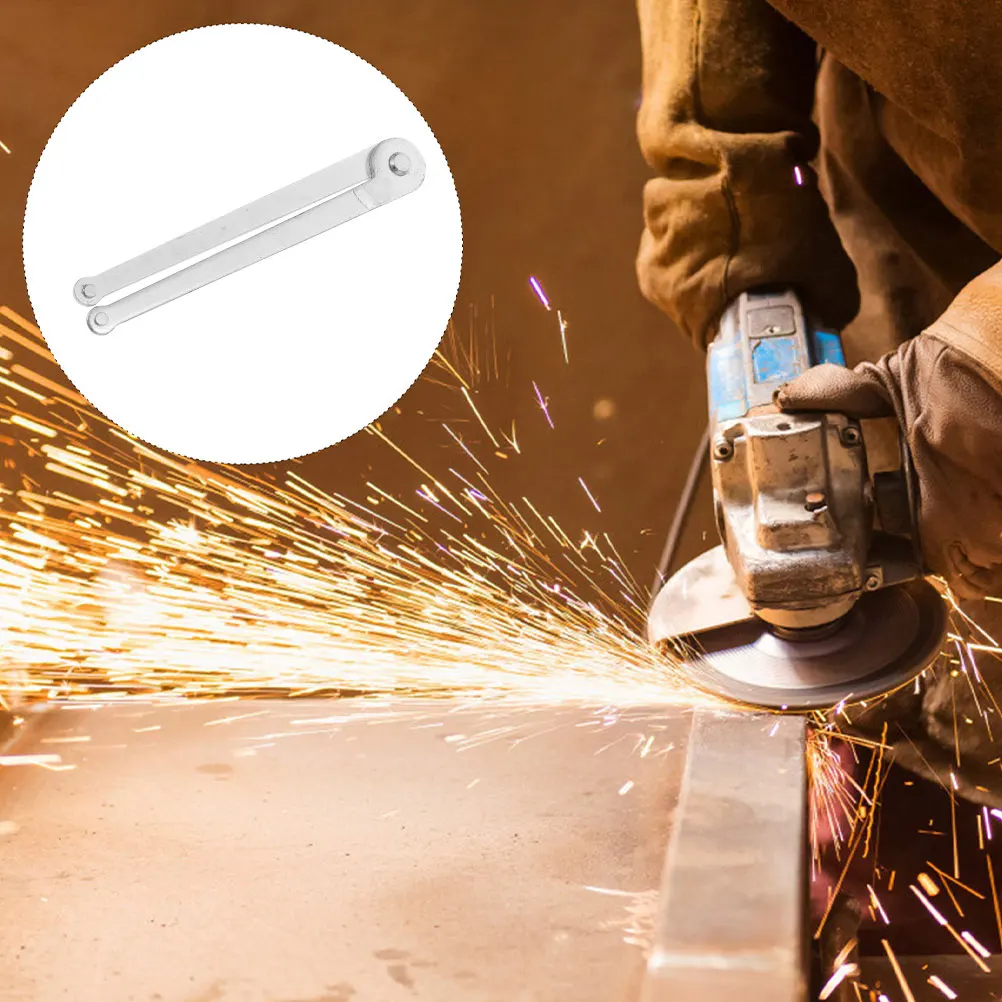 

2Pcs Adjustable Angle Grinder Wrench Durable Steel Repair Maintenance Tool Spanner Wrench Compatible Models Angle Spanner