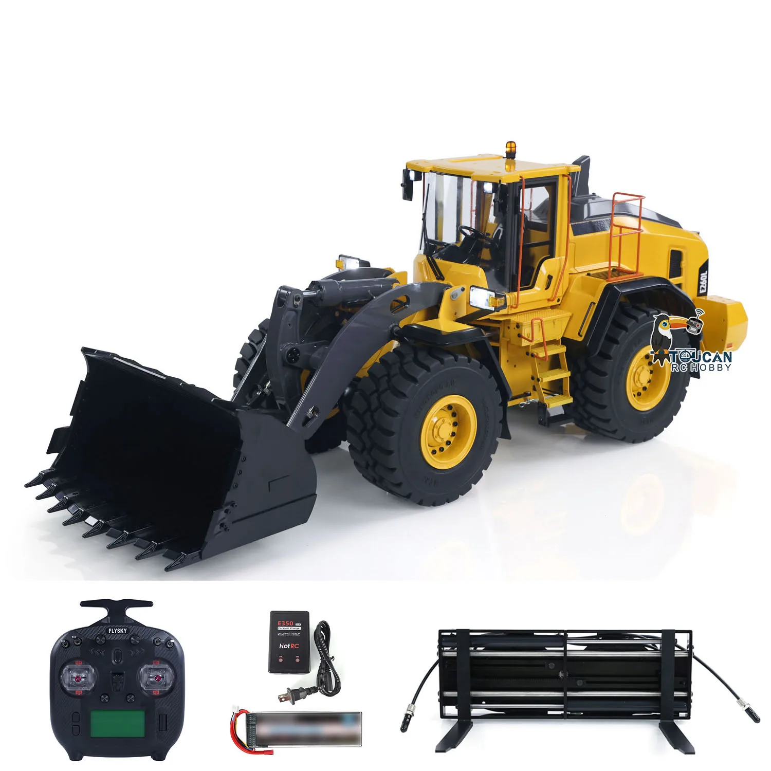 RTR Model Metal 1/14 RC Hydraulic Loader E260L Radio Control Heavy Machine Car Construction Vehicles Sound Light System Remote Controller and Receiver