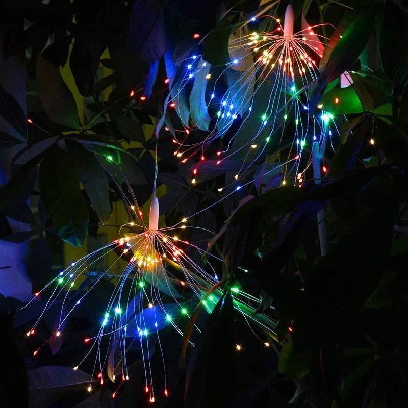 Christmas Garland Fireworks Fairy Lights 3M 500LEDs Garland Curtain LED String Light for Xmas New Year Bedroom Decor Lighting MJ