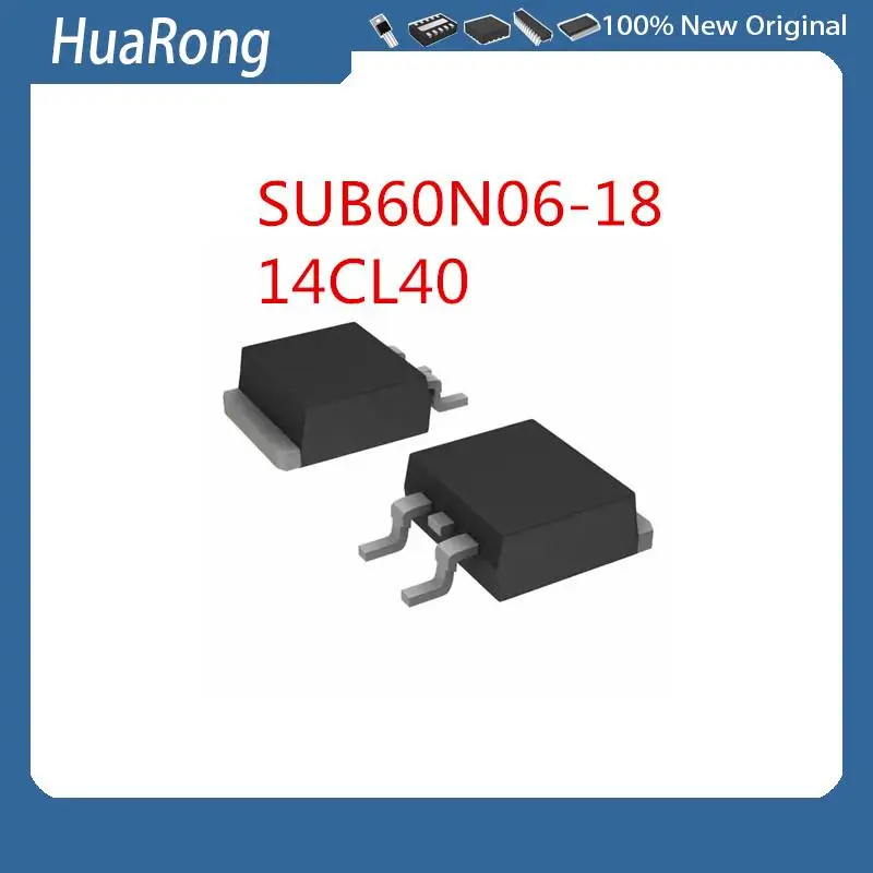 10Pcs/Lot    SUB60N06-18   SUB60N06 60N06   14CL40     TO263