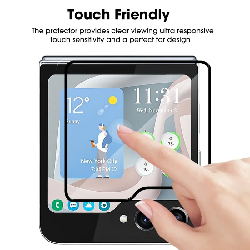 Tempered Glass for Samsung Galaxy Z Flip 5 Outer Screen Protector Camera Lens Film Anti-scratch Protective Film for Z Flip5 5G