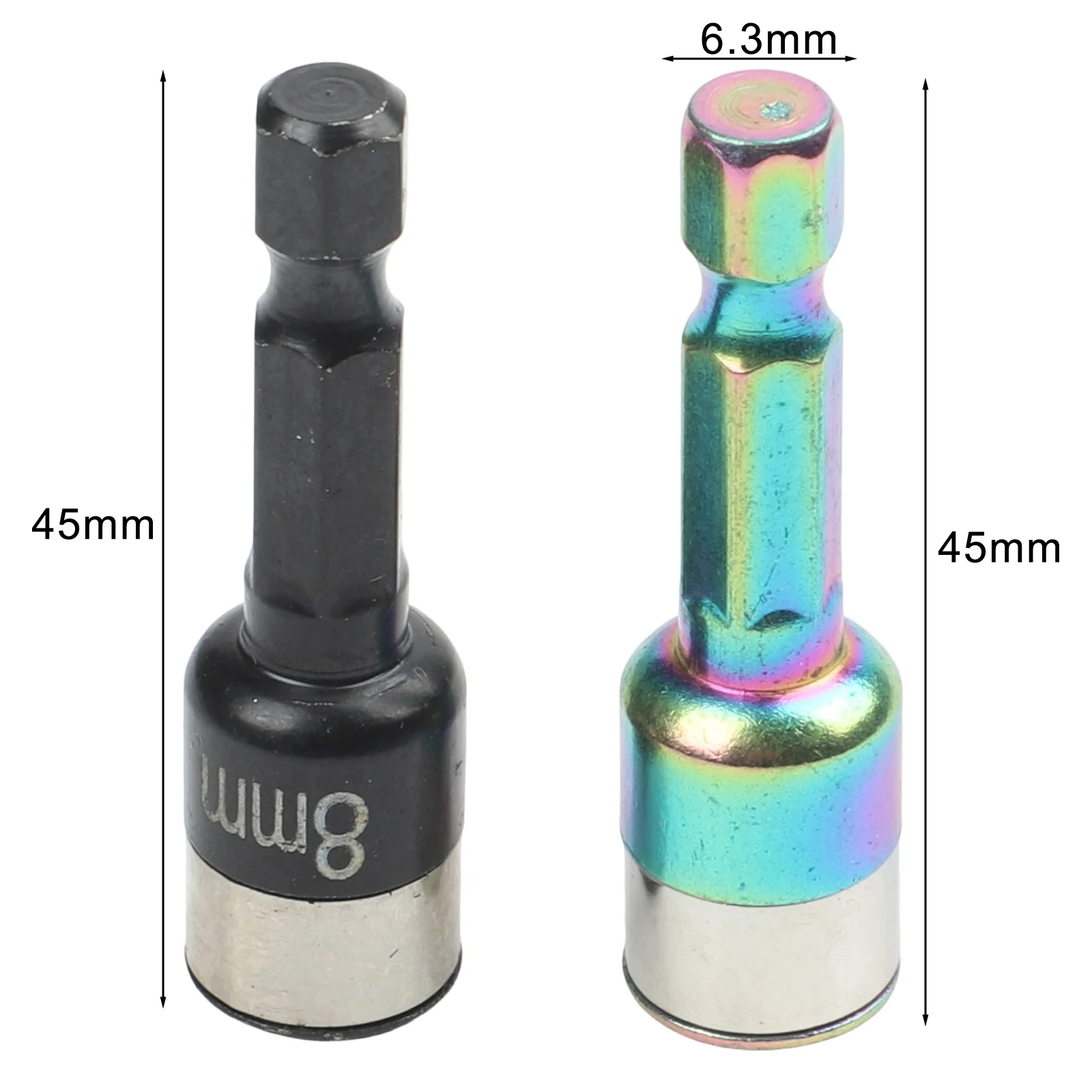 Socket Adapter Driver Set 8mm Hex Size With Non-Magnetic Ball Sleeve For Industrial And Automotive Applications