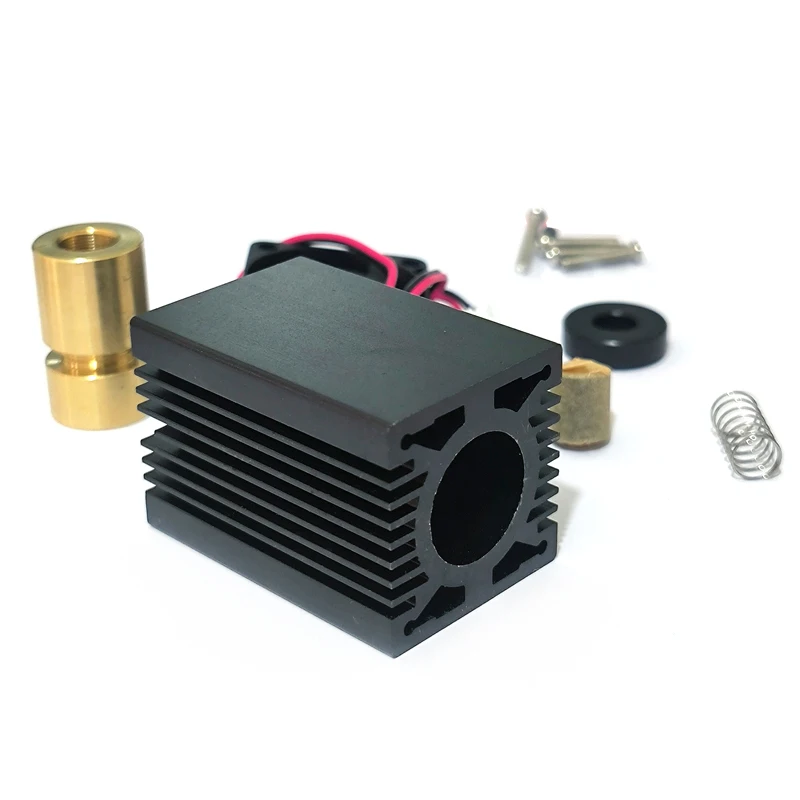 9mm TO5 Laser Diode Housing Case with 405nm 450nm Blue Glass Collimating Lens and Fan Cooling