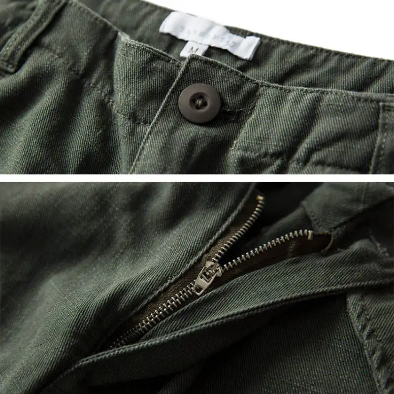 Tide Brand Men's Solid Color Three-dimensional Pocket Casual Cotton Loose Men's Shorts Cargo Pants Mens Shorts Summer