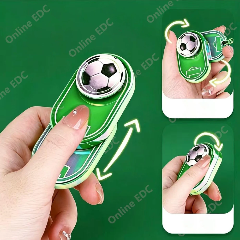 Football Match Fidget Slider Rotates Left And Right 360° Push Slider Fidget Toys For Adults Spinner Office Desk Accessories