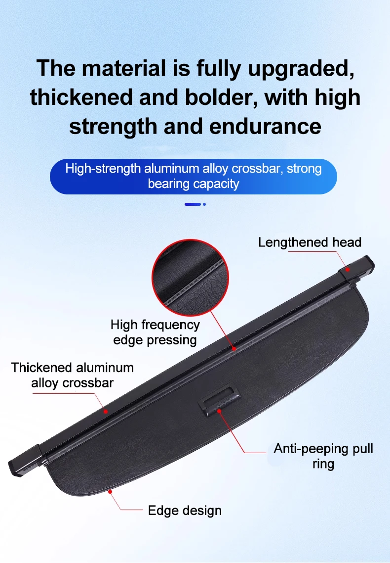 Kofferraumabdeckung für Tesla Model Y Juniper Launch 2025-2026 – Gepäckablage, Sicherheitsvorhang, Trennwand, Matte – Detail 6