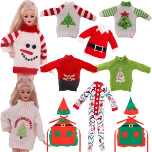 Barbie Puppenkleidung für Weihnachten und Geburtstagsgeschenk, Puppe im Regal, Winter -Nachthemd, Accessoires, Blyth 12 Hauptverkäufe Barbie Kinderkleidung - №1