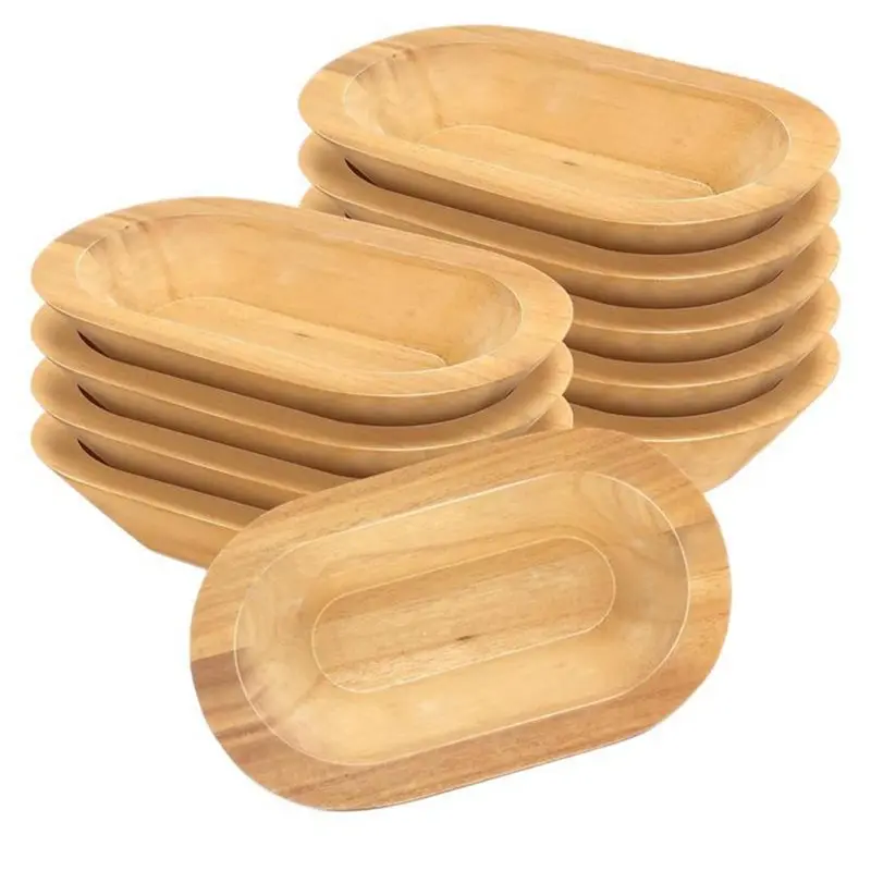 

A34R Home Crafts For Wedding DIY Candle Making 10 Pack Wooden Rustic Dough Bowls For Farmhouse Fruits Supplies Decoration