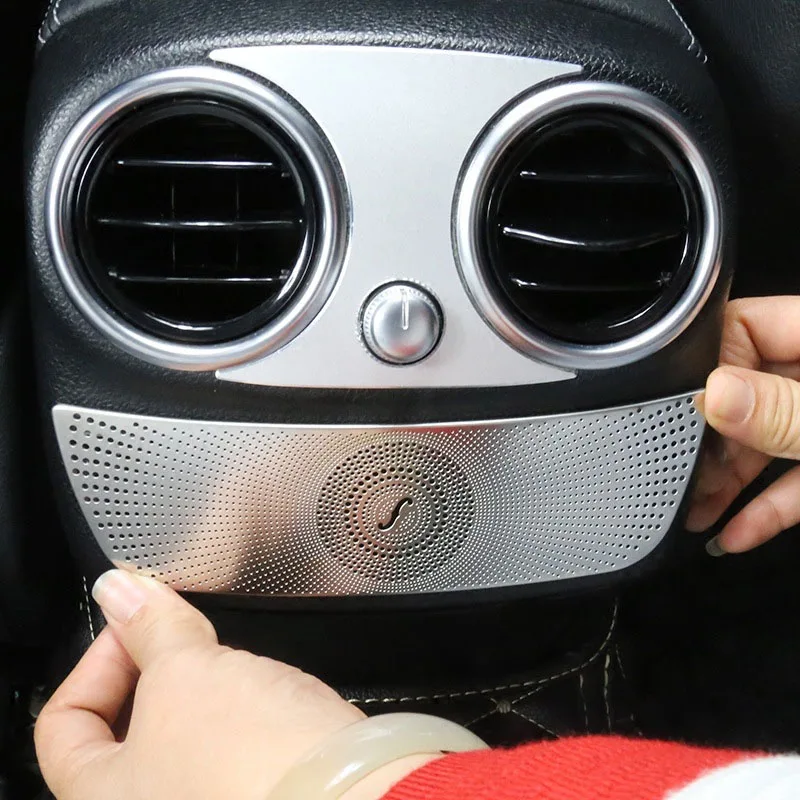 1 Piece Berlin Voice Horn Cover Decoration Interior Modification for Mercedes Benz New C-Class C200L GLC260 Rear Exhaust Mask