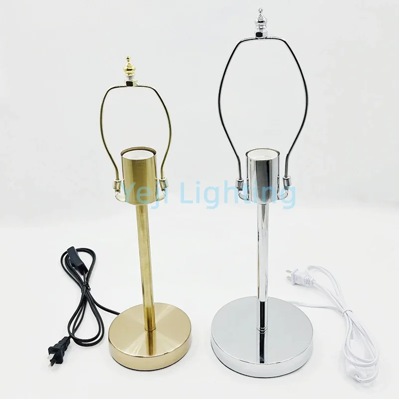 E27 Socket Lamp Holder Desk Lamp Floor Lamp M16 Straight Tube Lamp Base Bracket DIY Copper Gold Color Table Lamp Retro Lamp Base