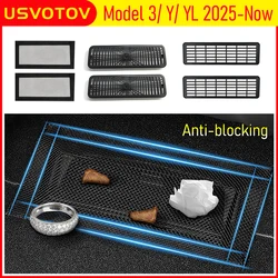 USVOTOV Backseat Air Vent Cover for Tesla Model 3 YL Model Y Juniper 2026 2025 Under Seat Air Outlet Cover Interior Accessories