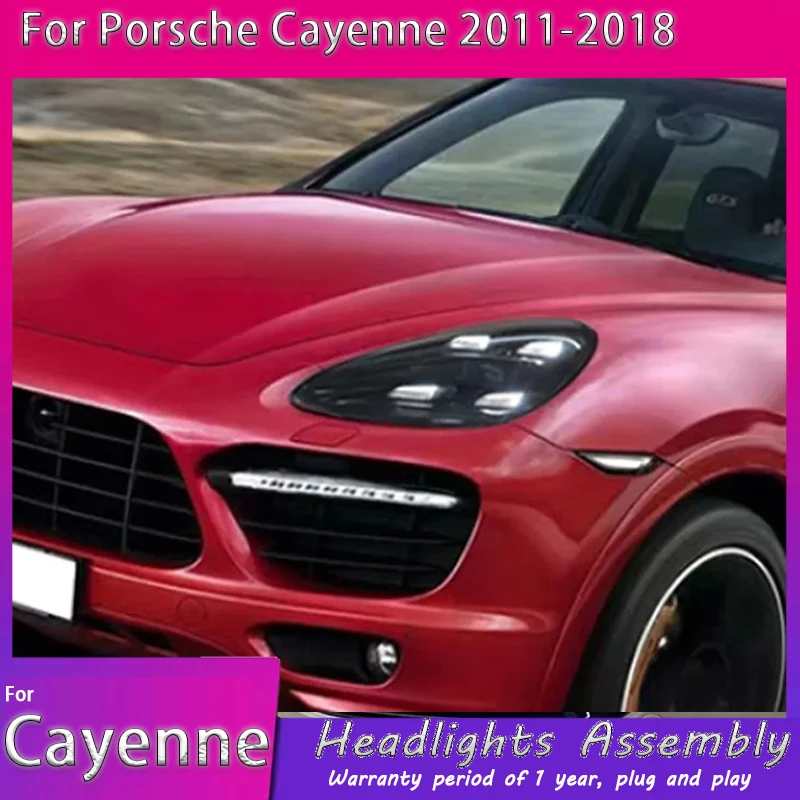 

Автомобильные светодиодные фары для Porsche Cayenne 2011-2018 Cayenne 958.1 958.2 Обновление фар Светодиодные передние DRL указатели поворота в сборе