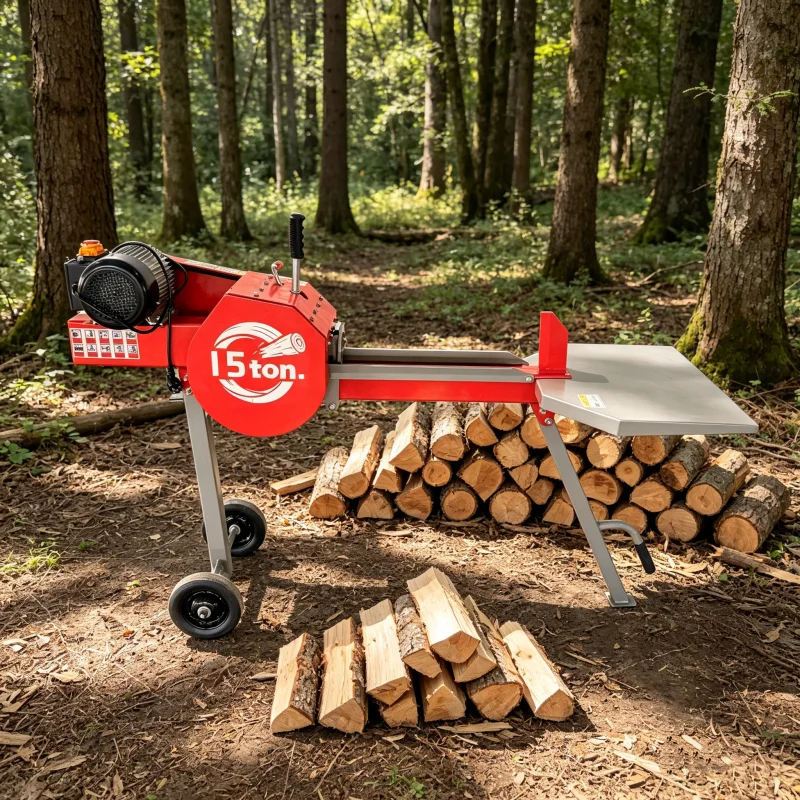 Customized Electric Wood Splitter, 15-ton Hydraulic Wood Splitter, 220v Electric Motor Forestry Machinery