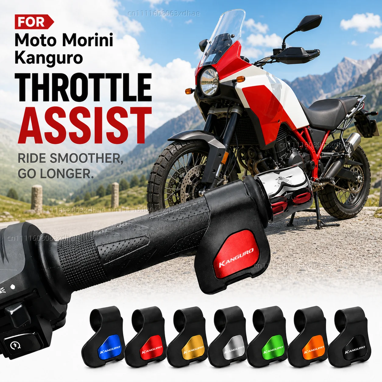 Para Moto Morini Kanguro 1983-1990: Clip Auxiliar de Aceleración para Motocicleta, Ahorra Esfuerzo, Empuñadura Auxiliar para Acelerar